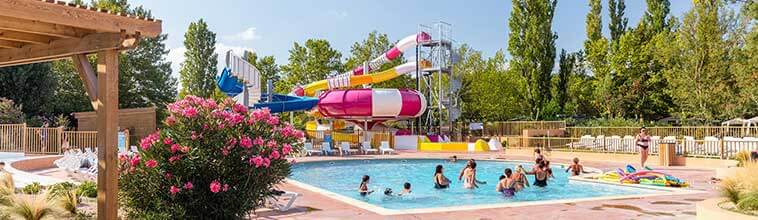 piscines avec toboggans à sensation dans le luberon